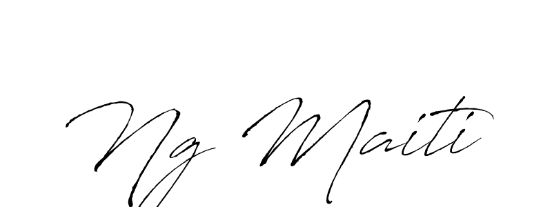 Create a beautiful signature design for name Ng Maiti. With this signature (Antro_Vectra) fonts, you can make a handwritten signature for free. Ng Maiti signature style 6 images and pictures png