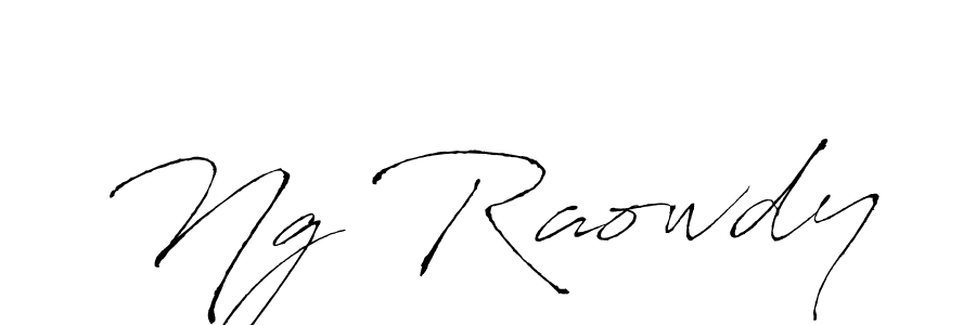 Create a beautiful signature design for name Ng Raowdy. With this signature (Antro_Vectra) fonts, you can make a handwritten signature for free. Ng Raowdy signature style 6 images and pictures png