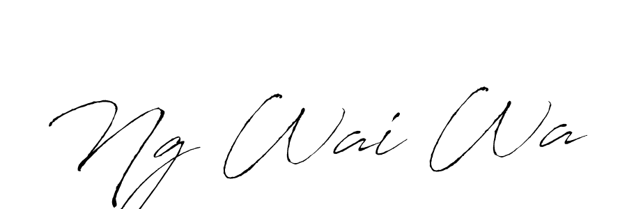 How to make Ng Wai Wa name signature. Use Antro_Vectra style for creating short signs online. This is the latest handwritten sign. Ng Wai Wa signature style 6 images and pictures png