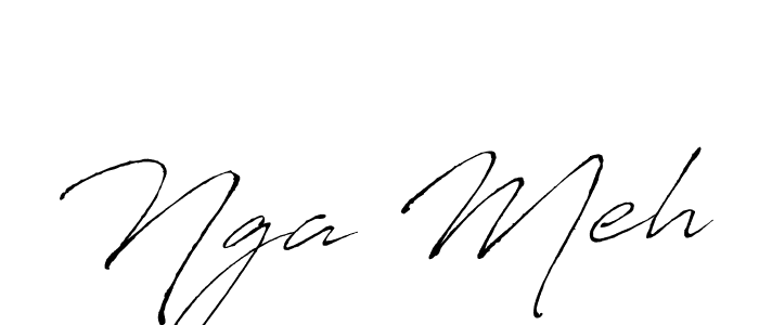 Make a beautiful signature design for name Nga Meh. With this signature (Antro_Vectra) style, you can create a handwritten signature for free. Nga Meh signature style 6 images and pictures png