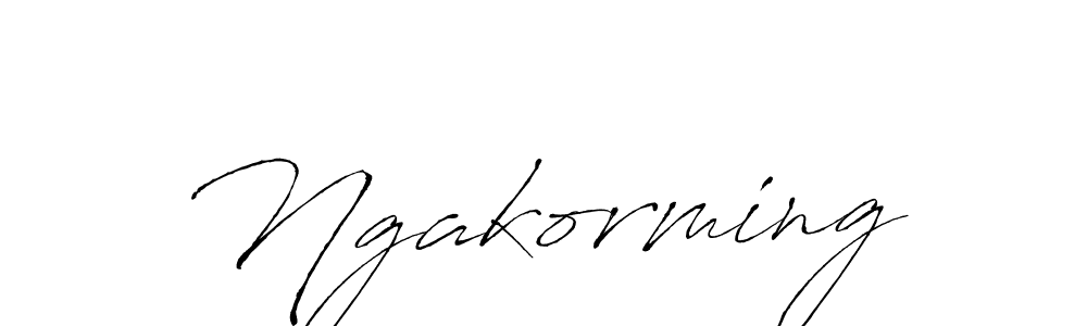 if you are searching for the best signature style for your name Ngakorming. so please give up your signature search. here we have designed multiple signature styles  using Antro_Vectra. Ngakorming signature style 6 images and pictures png