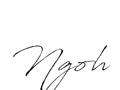 Create a beautiful signature design for name Ngoh. With this signature (Antro_Vectra) fonts, you can make a handwritten signature for free. Ngoh signature style 6 images and pictures png