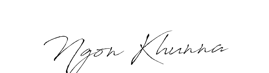 How to make Ngon Khunna signature? Antro_Vectra is a professional autograph style. Create handwritten signature for Ngon Khunna name. Ngon Khunna signature style 6 images and pictures png