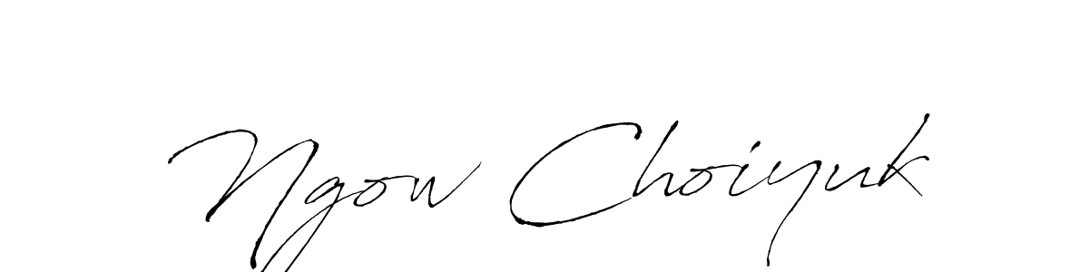 Create a beautiful signature design for name Ngow Choiyuk. With this signature (Antro_Vectra) fonts, you can make a handwritten signature for free. Ngow Choiyuk signature style 6 images and pictures png