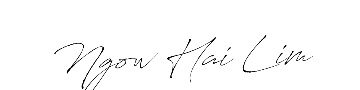 You should practise on your own different ways (Antro_Vectra) to write your name (Ngow Hai Lim) in signature. don't let someone else do it for you. Ngow Hai Lim signature style 6 images and pictures png