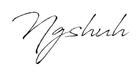 Use a signature maker to create a handwritten signature online. With this signature software, you can design (Antro_Vectra) your own signature for name Ngshuh. Ngshuh signature style 6 images and pictures png