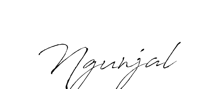 How to make Ngunjal signature? Antro_Vectra is a professional autograph style. Create handwritten signature for Ngunjal name. Ngunjal signature style 6 images and pictures png