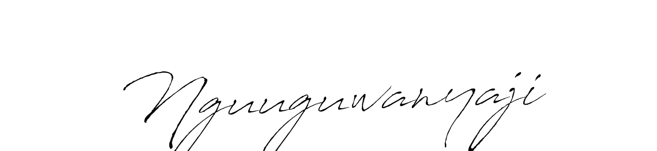 Design your own signature with our free online signature maker. With this signature software, you can create a handwritten (Antro_Vectra) signature for name Nguuguwanyaji. Nguuguwanyaji signature style 6 images and pictures png