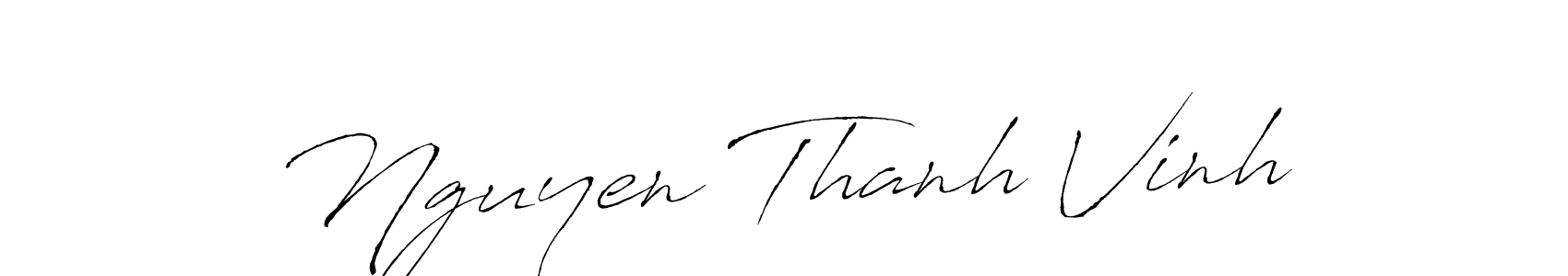 Create a beautiful signature design for name Nguyen Thanh Vinh. With this signature (Antro_Vectra) fonts, you can make a handwritten signature for free. Nguyen Thanh Vinh signature style 6 images and pictures png