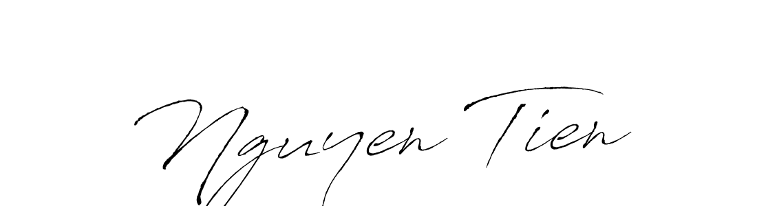 Make a beautiful signature design for name Nguyen Tien. With this signature (Antro_Vectra) style, you can create a handwritten signature for free. Nguyen Tien signature style 6 images and pictures png