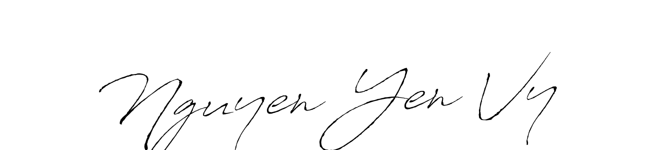 Design your own signature with our free online signature maker. With this signature software, you can create a handwritten (Antro_Vectra) signature for name Nguyen Yen Vy. Nguyen Yen Vy signature style 6 images and pictures png