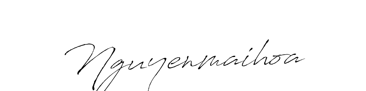 Create a beautiful signature design for name Nguyenmaihoa. With this signature (Antro_Vectra) fonts, you can make a handwritten signature for free. Nguyenmaihoa signature style 6 images and pictures png