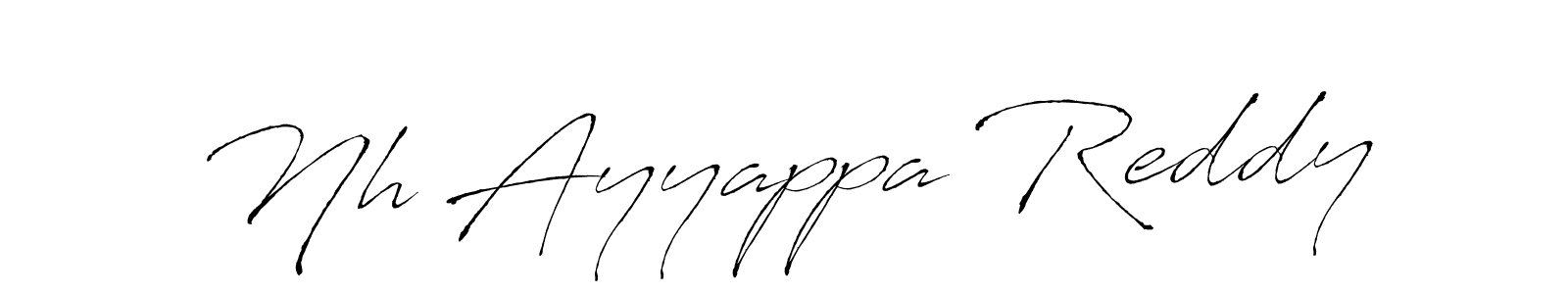 Antro_Vectra is a professional signature style that is perfect for those who want to add a touch of class to their signature. It is also a great choice for those who want to make their signature more unique. Get Nh Ayyappa Reddy name to fancy signature for free. Nh Ayyappa Reddy signature style 6 images and pictures png