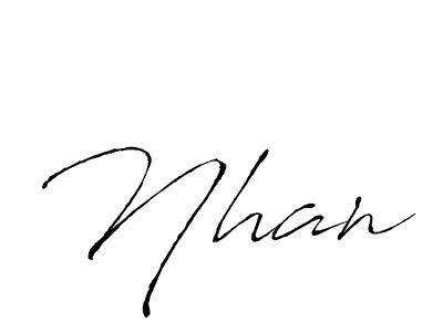 How to make Nhan signature? Antro_Vectra is a professional autograph style. Create handwritten signature for Nhan name. Nhan signature style 6 images and pictures png