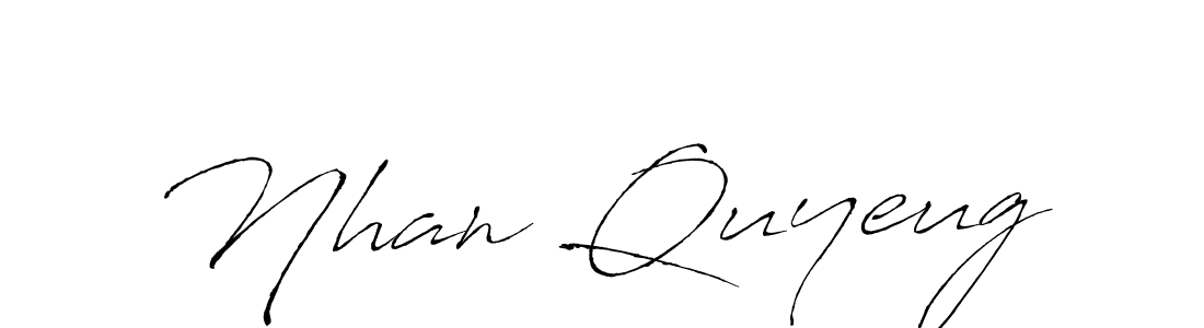 The best way (Antro_Vectra) to make a short signature is to pick only two or three words in your name. The name Nhan Quyeug include a total of six letters. For converting this name. Nhan Quyeug signature style 6 images and pictures png