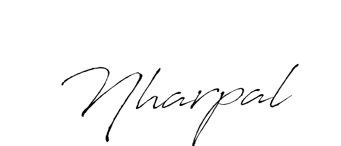 Make a beautiful signature design for name Nharpal. With this signature (Antro_Vectra) style, you can create a handwritten signature for free. Nharpal signature style 6 images and pictures png