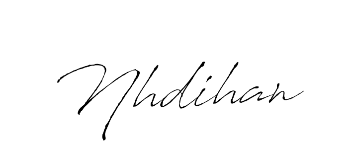 Use a signature maker to create a handwritten signature online. With this signature software, you can design (Antro_Vectra) your own signature for name Nhdihan. Nhdihan signature style 6 images and pictures png