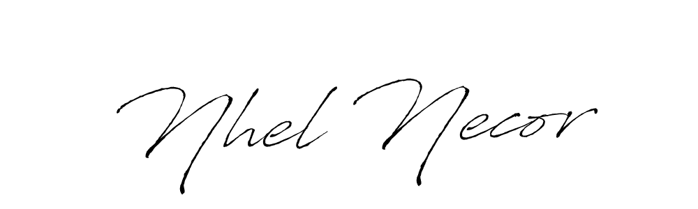 if you are searching for the best signature style for your name Nhel Necor. so please give up your signature search. here we have designed multiple signature styles  using Antro_Vectra. Nhel Necor signature style 6 images and pictures png