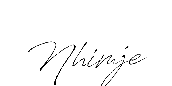 Make a beautiful signature design for name Nhimje. With this signature (Antro_Vectra) style, you can create a handwritten signature for free. Nhimje signature style 6 images and pictures png