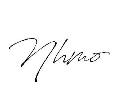 Use a signature maker to create a handwritten signature online. With this signature software, you can design (Antro_Vectra) your own signature for name Nhmo. Nhmo signature style 6 images and pictures png