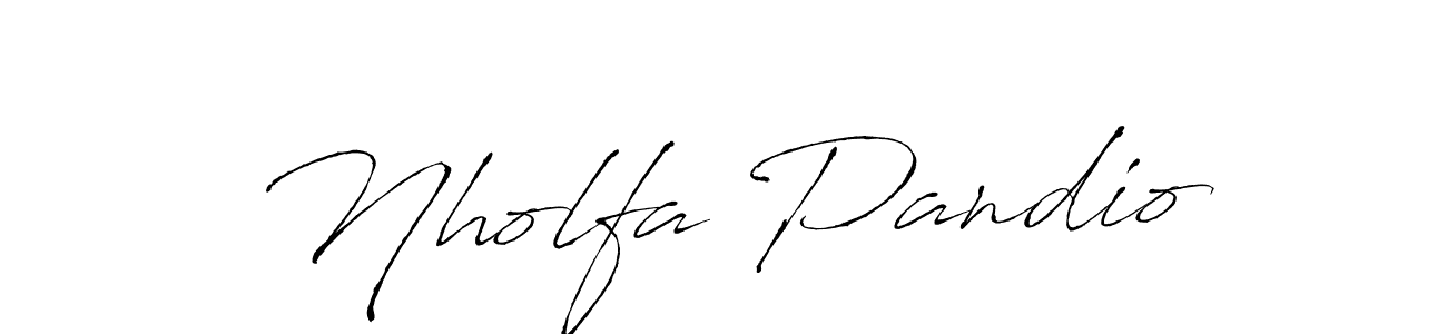 How to make Nholfa Pandio signature? Antro_Vectra is a professional autograph style. Create handwritten signature for Nholfa Pandio name. Nholfa Pandio signature style 6 images and pictures png