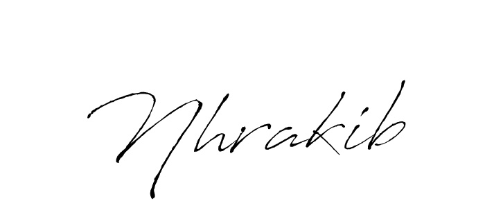 Nhrakib stylish signature style. Best Handwritten Sign (Antro_Vectra) for my name. Handwritten Signature Collection Ideas for my name Nhrakib. Nhrakib signature style 6 images and pictures png