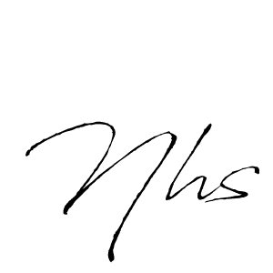 Design your own signature with our free online signature maker. With this signature software, you can create a handwritten (Antro_Vectra) signature for name Nhs. Nhs signature style 6 images and pictures png