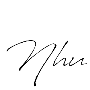 Nhu stylish signature style. Best Handwritten Sign (Antro_Vectra) for my name. Handwritten Signature Collection Ideas for my name Nhu. Nhu signature style 6 images and pictures png