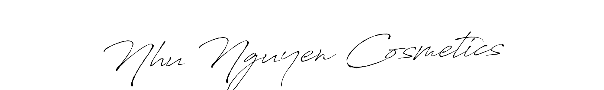 How to make Nhu Nguyen Cosmetics signature? Antro_Vectra is a professional autograph style. Create handwritten signature for Nhu Nguyen Cosmetics name. Nhu Nguyen Cosmetics signature style 6 images and pictures png