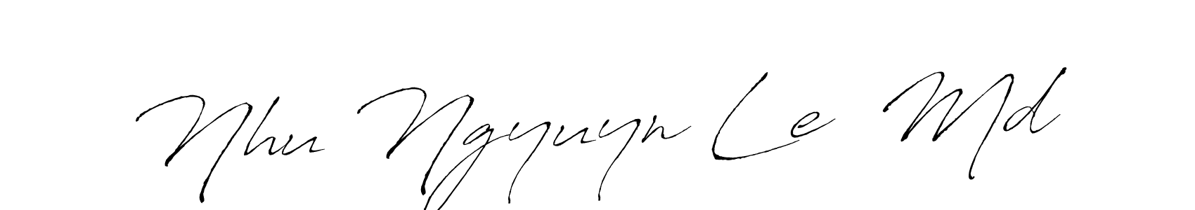 How to make Nhu Ngyuyn Le  Md name signature. Use Antro_Vectra style for creating short signs online. This is the latest handwritten sign. Nhu Ngyuyn Le  Md signature style 6 images and pictures png