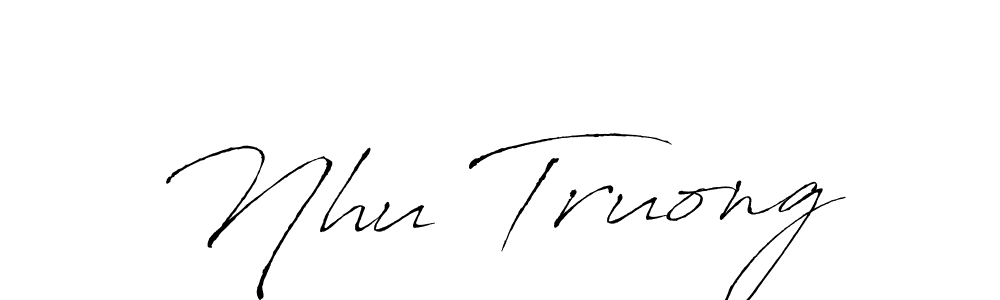 Similarly Antro_Vectra is the best handwritten signature design. Signature creator online .You can use it as an online autograph creator for name Nhu Truong. Nhu Truong signature style 6 images and pictures png