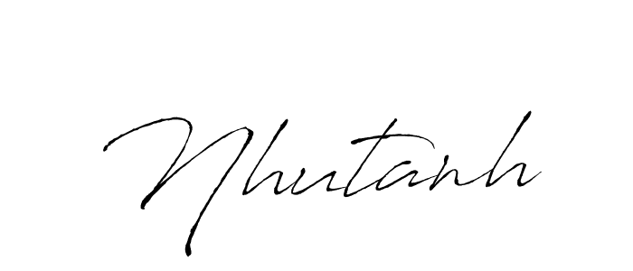 Make a beautiful signature design for name Nhutanh. With this signature (Antro_Vectra) style, you can create a handwritten signature for free. Nhutanh signature style 6 images and pictures png