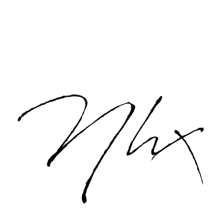 How to make Nhx signature? Antro_Vectra is a professional autograph style. Create handwritten signature for Nhx name. Nhx signature style 6 images and pictures png