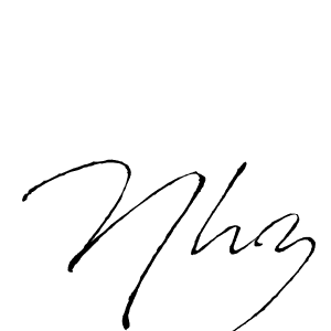 How to make Nhz signature? Antro_Vectra is a professional autograph style. Create handwritten signature for Nhz name. Nhz signature style 6 images and pictures png