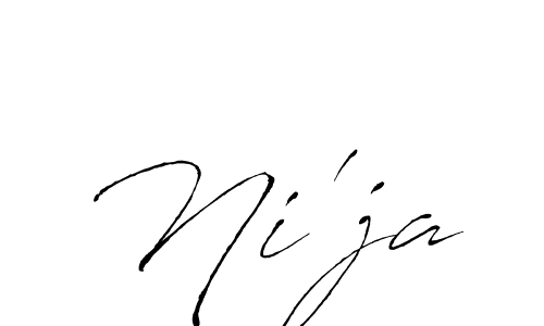 How to Draw Ni'ja signature style? Antro_Vectra is a latest design signature styles for name Ni'ja. Ni'ja signature style 6 images and pictures png