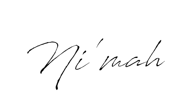 Ni'mah stylish signature style. Best Handwritten Sign (Antro_Vectra) for my name. Handwritten Signature Collection Ideas for my name Ni'mah. Ni'mah signature style 6 images and pictures png