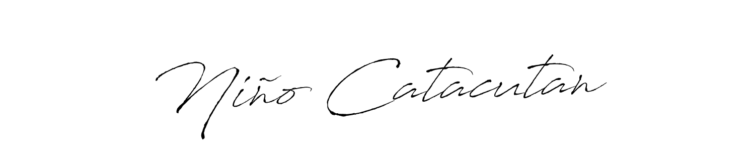 if you are searching for the best signature style for your name Niño Catacutan. so please give up your signature search. here we have designed multiple signature styles  using Antro_Vectra. Niño Catacutan signature style 6 images and pictures png