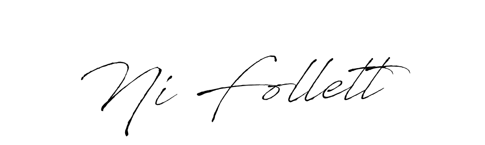How to make Ni Follett signature? Antro_Vectra is a professional autograph style. Create handwritten signature for Ni Follett name. Ni Follett signature style 6 images and pictures png
