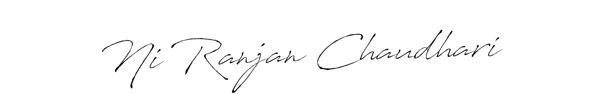 Create a beautiful signature design for name Ni Ranjan Chaudhari. With this signature (Antro_Vectra) fonts, you can make a handwritten signature for free. Ni Ranjan Chaudhari signature style 6 images and pictures png