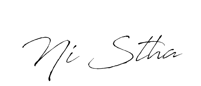 You should practise on your own different ways (Antro_Vectra) to write your name (Ni Stha) in signature. don't let someone else do it for you. Ni Stha signature style 6 images and pictures png