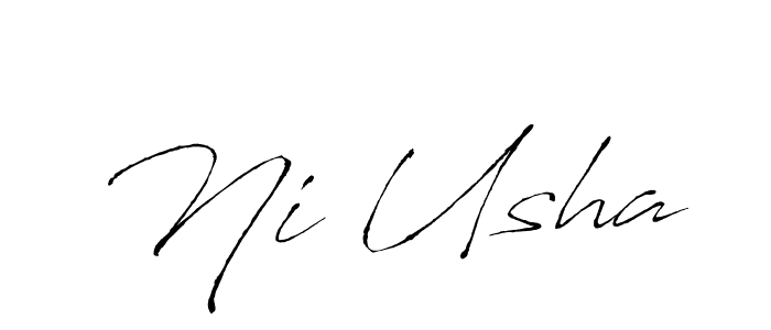 Also You can easily find your signature by using the search form. We will create Ni Usha name handwritten signature images for you free of cost using Antro_Vectra sign style. Ni Usha signature style 6 images and pictures png