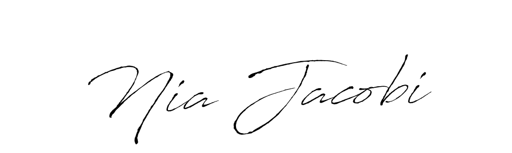 Design your own signature with our free online signature maker. With this signature software, you can create a handwritten (Antro_Vectra) signature for name Nia Jacobi. Nia Jacobi signature style 6 images and pictures png