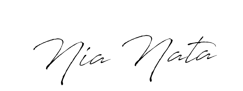 How to make Nia Nata name signature. Use Antro_Vectra style for creating short signs online. This is the latest handwritten sign. Nia Nata signature style 6 images and pictures png