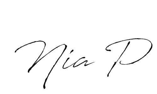 How to make Nia P signature? Antro_Vectra is a professional autograph style. Create handwritten signature for Nia P name. Nia P signature style 6 images and pictures png
