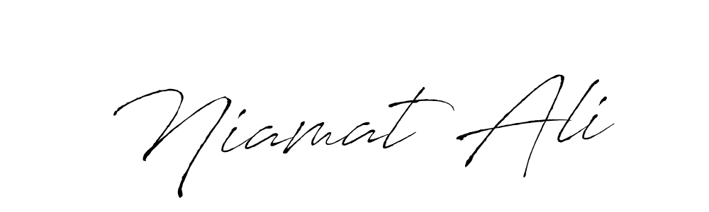 Use a signature maker to create a handwritten signature online. With this signature software, you can design (Antro_Vectra) your own signature for name Niamat Ali. Niamat Ali signature style 6 images and pictures png