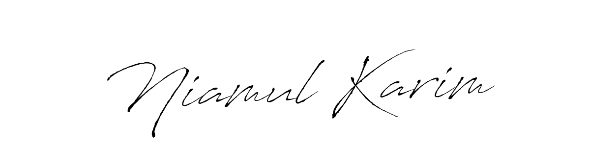 How to make Niamul Karim name signature. Use Antro_Vectra style for creating short signs online. This is the latest handwritten sign. Niamul Karim signature style 6 images and pictures png