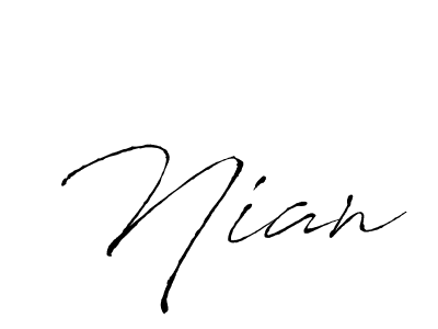 The best way (Antro_Vectra) to make a short signature is to pick only two or three words in your name. The name Nian include a total of six letters. For converting this name. Nian signature style 6 images and pictures png