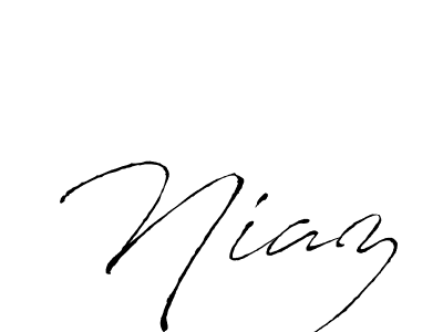 How to make Niaz name signature. Use Antro_Vectra style for creating short signs online. This is the latest handwritten sign. Niaz signature style 6 images and pictures png