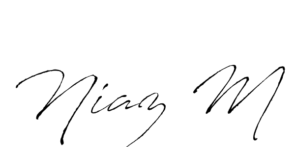 Make a beautiful signature design for name Niaz M. With this signature (Antro_Vectra) style, you can create a handwritten signature for free. Niaz M signature style 6 images and pictures png