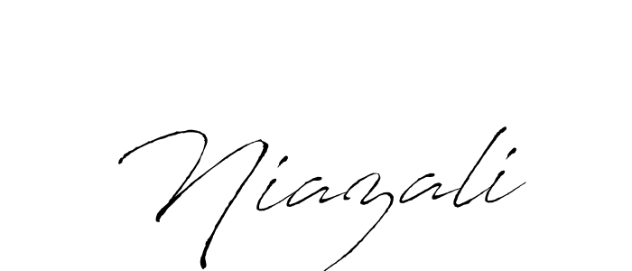 The best way (Antro_Vectra) to make a short signature is to pick only two or three words in your name. The name Niazali include a total of six letters. For converting this name. Niazali signature style 6 images and pictures png